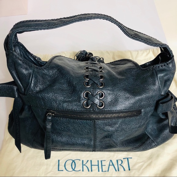 SOLD Lockheart Leather NWOT Teal Leather Tote - Picture 3 of 8